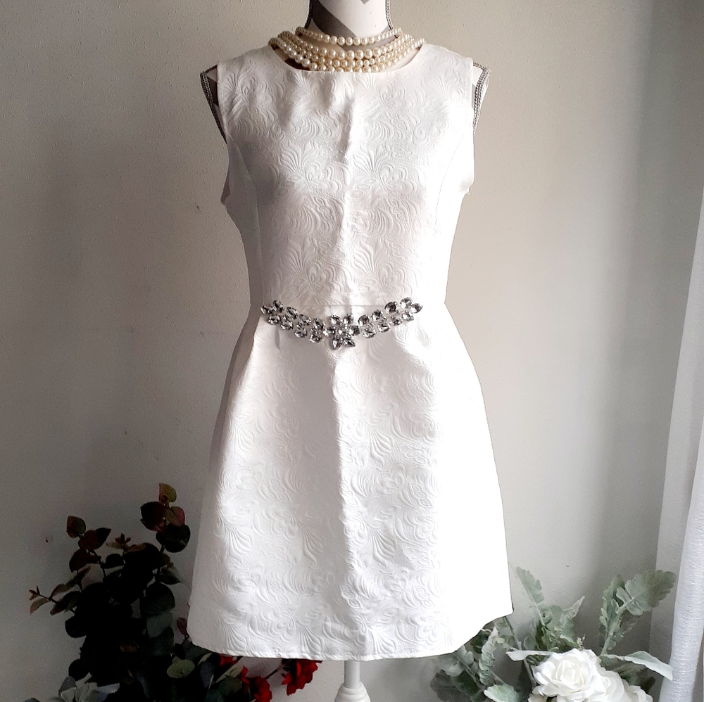 CRFS white skater dress